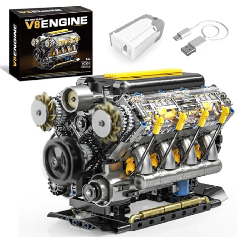 Model Kit V8 Engine - Модельный набор двигателя V8, который работает,