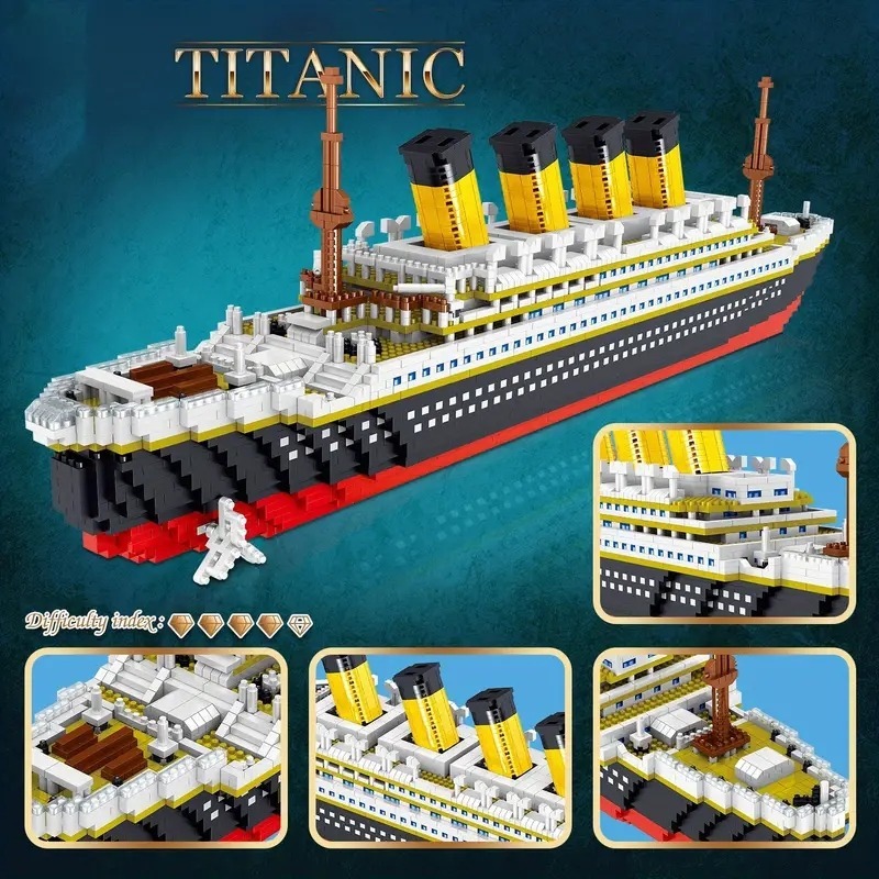 Model Kit Titanic - Титаник микро строительные блоки DIY собранная