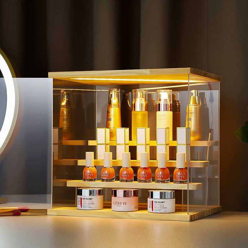 Model Kit Display Case - Акриловая витрина с LED-подсветкой, прозрачная, пылезащитная,