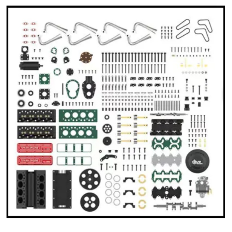 Двигатель TOYAN V8, 4-тактный, – обзор и цена Model Kit V8 Engine