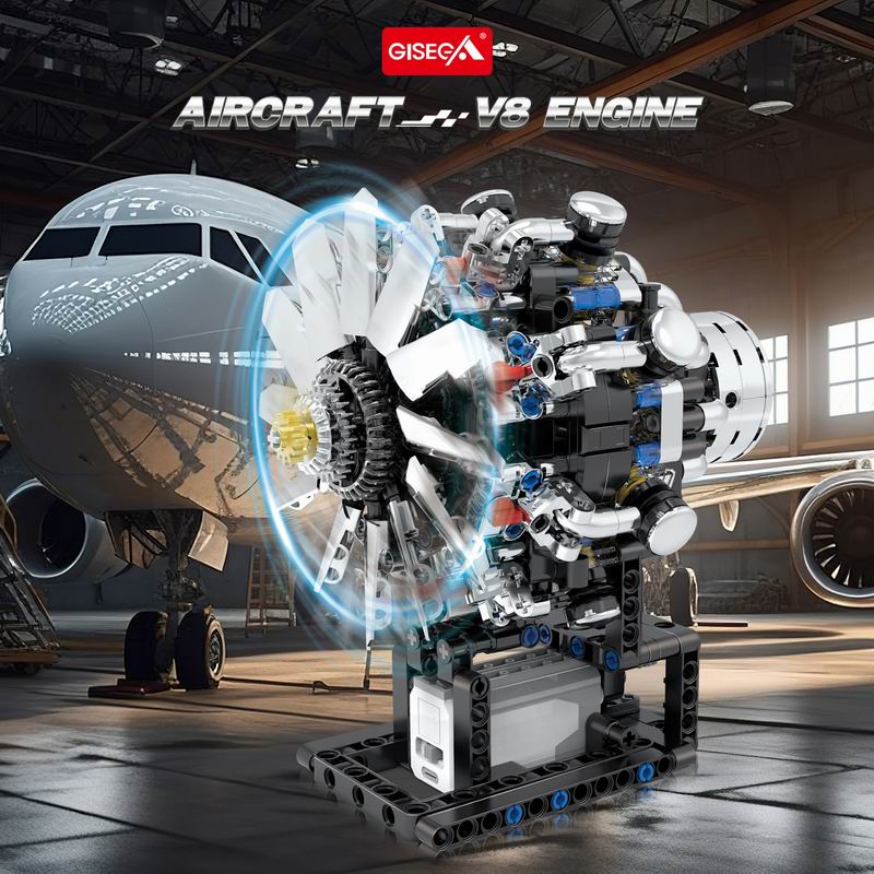 Модель авиационного двигателя  – обзор и цена Model Kit V8 Engine