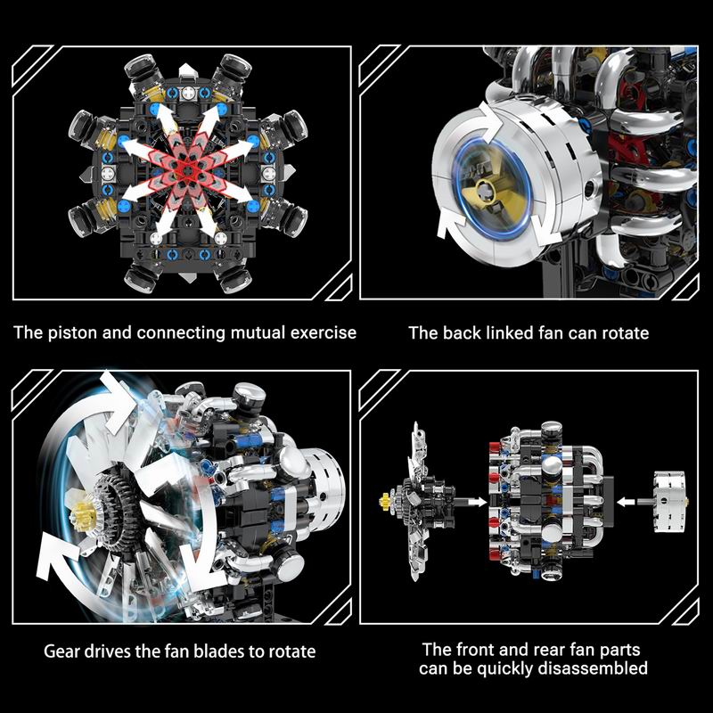 Модель авиационного двигателя  – обзор и цена Model Kit V8 Engine