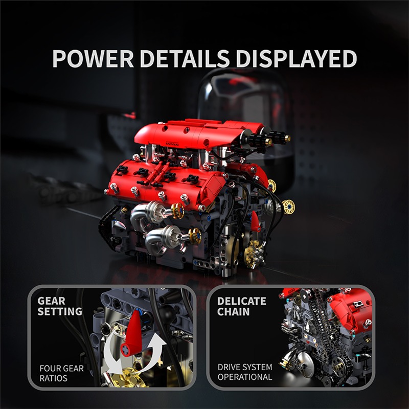Конструктор T5011 V8 Turbo Eng – обзор и цена Model Kit V8 Engine