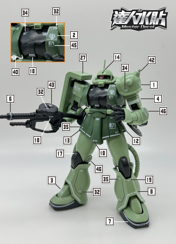 Наклейки Master Decal H028 флу – обзор и цена Model Kit Gundam Hg