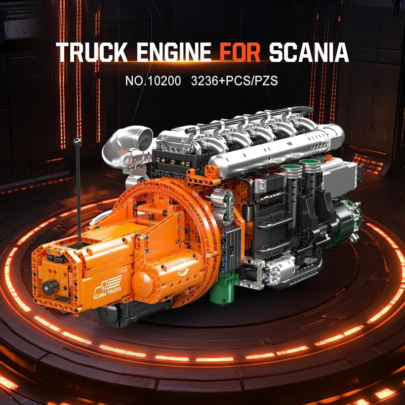 Конструктор Mould King 10200:  – обзор и цена Model Kit V8 Engine