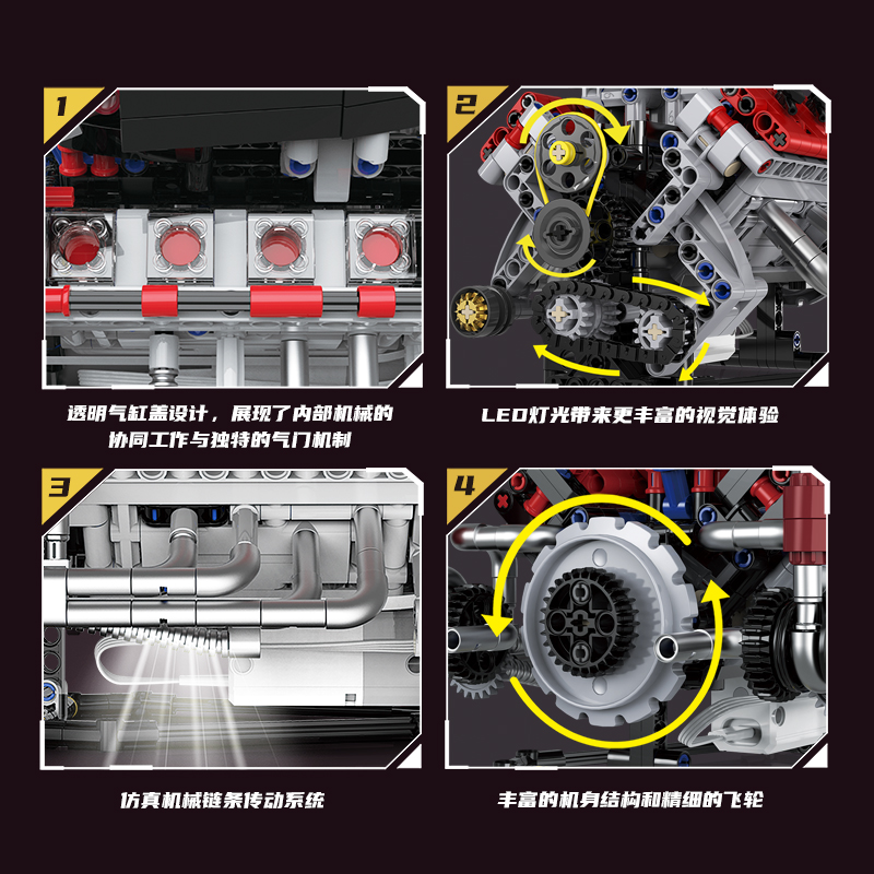 Набор строительных блоков K962 – обзор и цена Model Kit V8 Engine